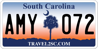 SC license plate AMY072