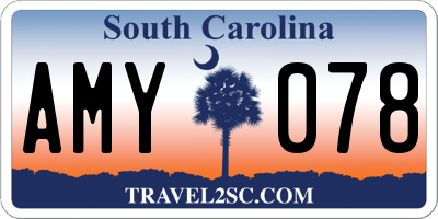 SC license plate AMY078