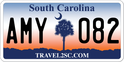 SC license plate AMY082