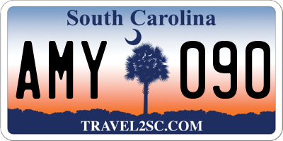 SC license plate AMY090