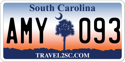 SC license plate AMY093