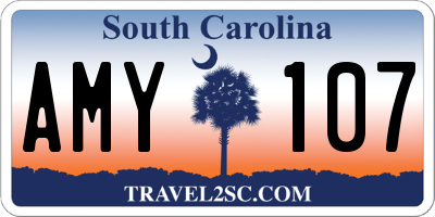 SC license plate AMY107