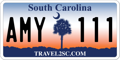 SC license plate AMY111