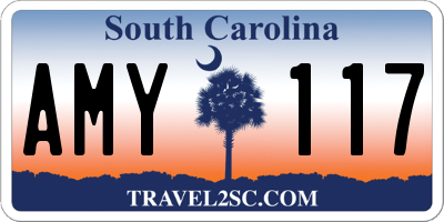 SC license plate AMY117