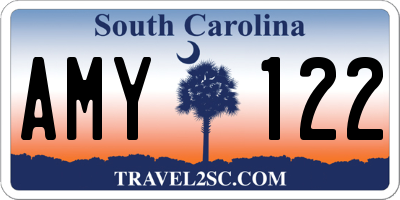 SC license plate AMY122
