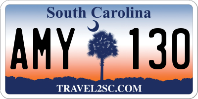 SC license plate AMY130