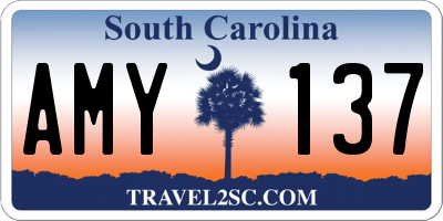 SC license plate AMY137