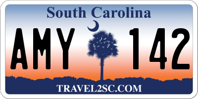 SC license plate AMY142