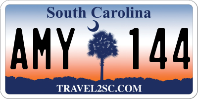 SC license plate AMY144