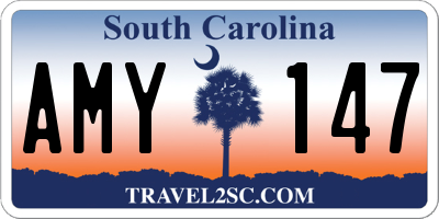 SC license plate AMY147
