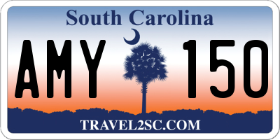 SC license plate AMY150
