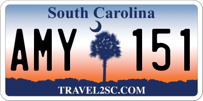 SC license plate AMY151