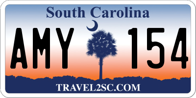 SC license plate AMY154