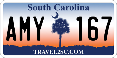 SC license plate AMY167