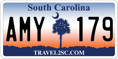 SC license plate AMY179