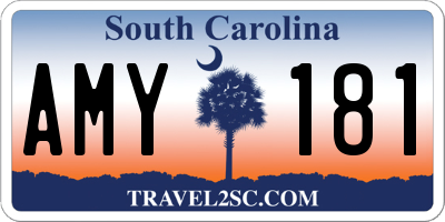 SC license plate AMY181