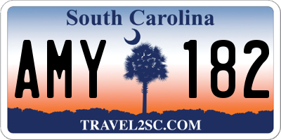 SC license plate AMY182