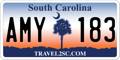 SC license plate AMY183