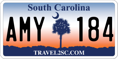 SC license plate AMY184