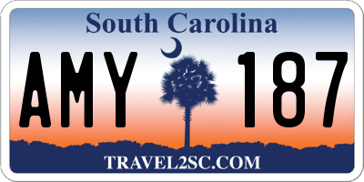 SC license plate AMY187