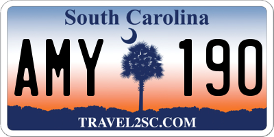 SC license plate AMY190