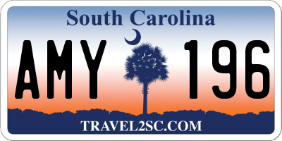 SC license plate AMY196