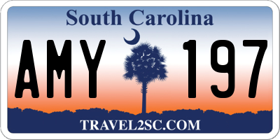 SC license plate AMY197