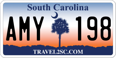 SC license plate AMY198