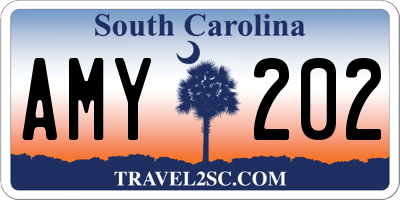SC license plate AMY202