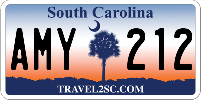 SC license plate AMY212