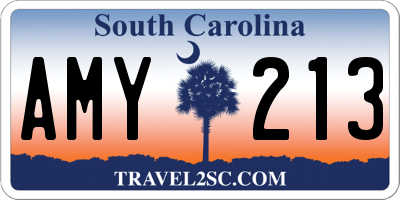 SC license plate AMY213