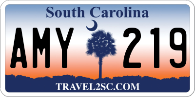 SC license plate AMY219