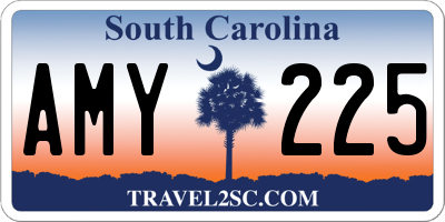 SC license plate AMY225