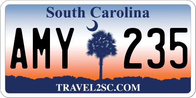 SC license plate AMY235