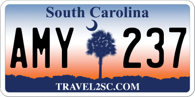 SC license plate AMY237