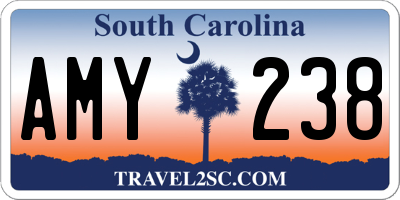 SC license plate AMY238