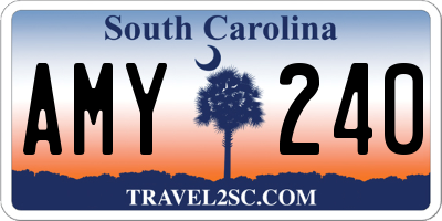 SC license plate AMY240