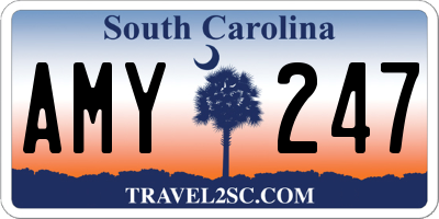 SC license plate AMY247