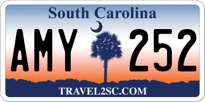 SC license plate AMY252