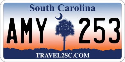 SC license plate AMY253