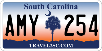 SC license plate AMY254