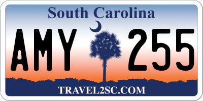 SC license plate AMY255