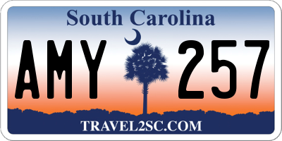SC license plate AMY257