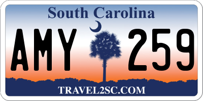 SC license plate AMY259