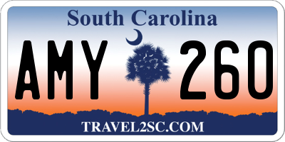 SC license plate AMY260