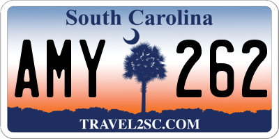 SC license plate AMY262