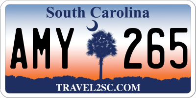SC license plate AMY265