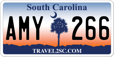 SC license plate AMY266