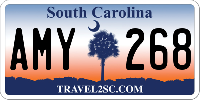 SC license plate AMY268