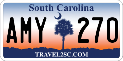 SC license plate AMY270